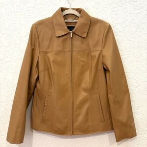 Wilson’s Pelle Studio Women’s Genuine Leather Jacket in Camel/Tan/Brown Size M